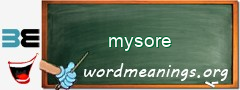 WordMeaning blackboard for mysore